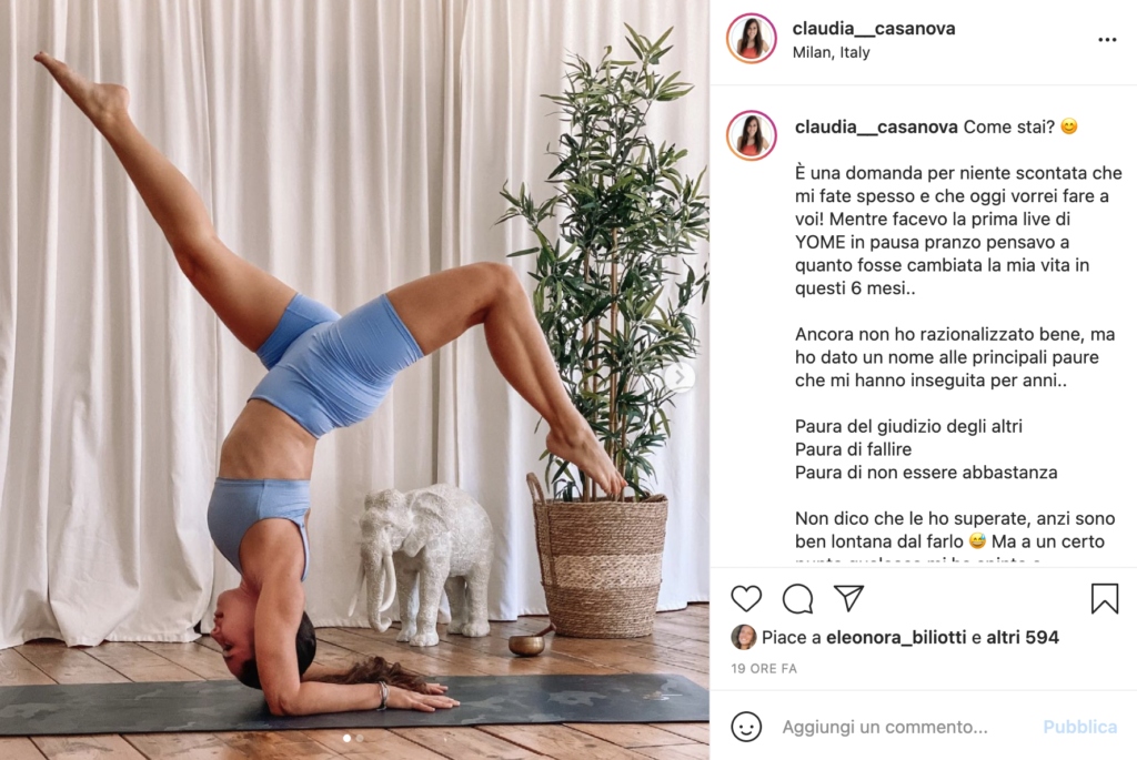 influencer Yoga Claudia Casanova