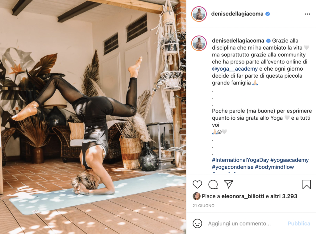 Influencer Yoga Denise Della Giacoma