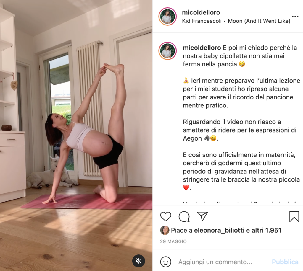 Influencer Yoga Micol Dell'oro